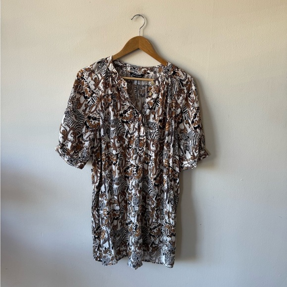 Whistles Jungle Safari Animal Print Tunic Dress - Picture 3 of 7